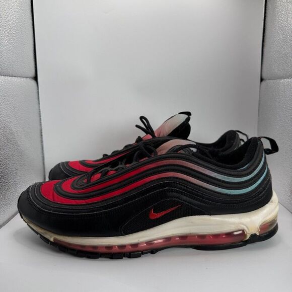 Nike Air Max 97 Blue Fury Ember Shoes Men Size 11.5 Black/Red Running CJ0768 001